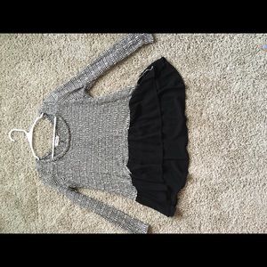 Long sleeve baby doll blouse